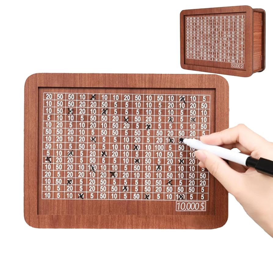 Hucha de madera con contador